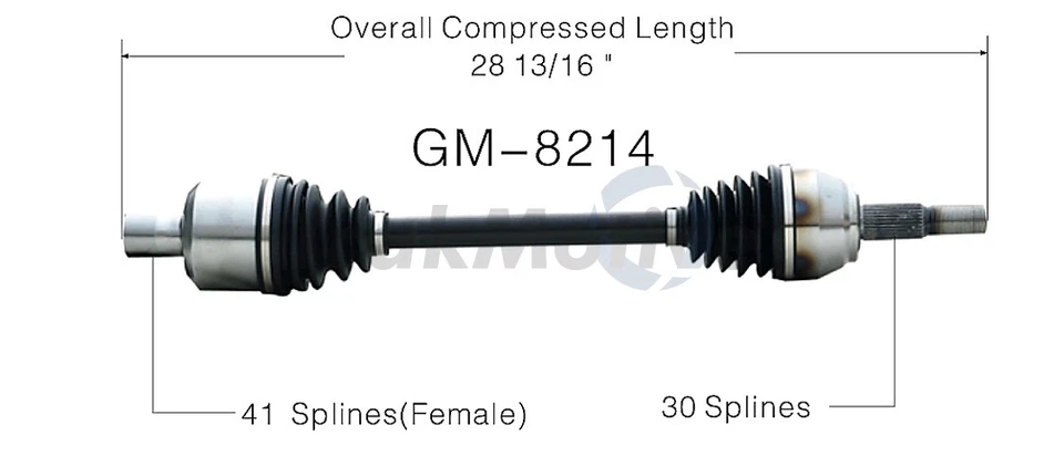 TrakMotive Rear RH/LH CV Axle Shaft Assembly For Cadillac XLR Chevrolet Corvette - Image 4 of 4