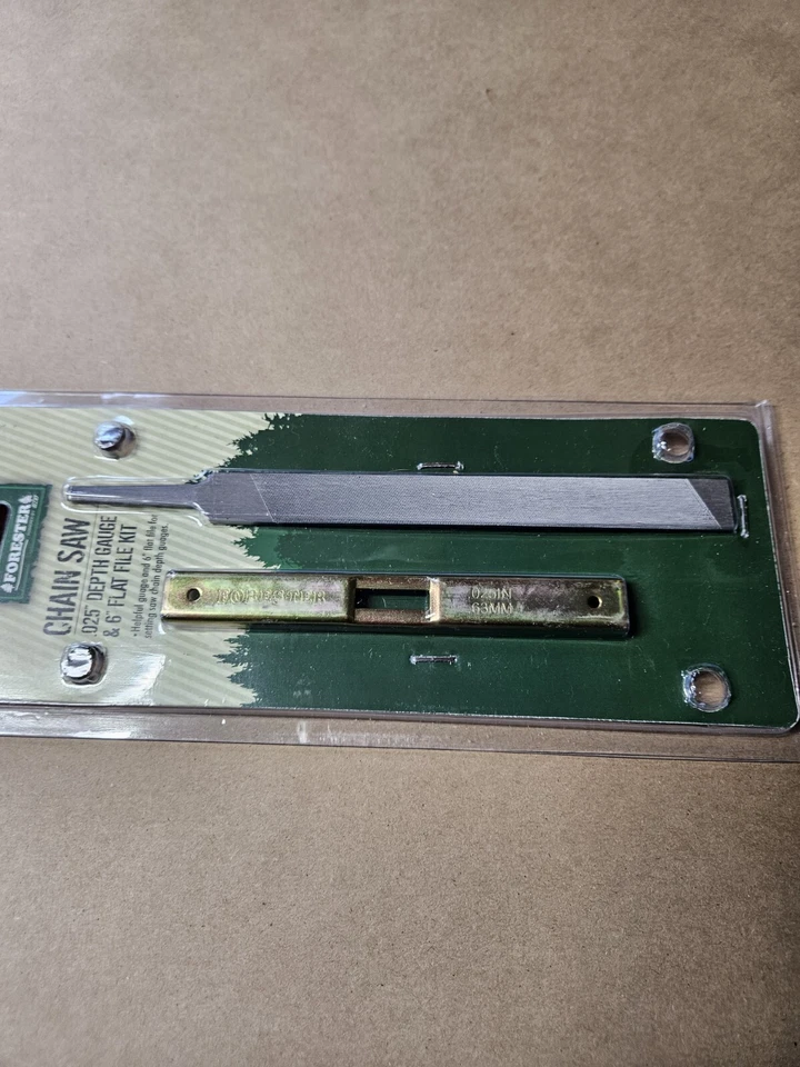 Kit de medidor de profundidad Forester .025 y archivo plano de 6" para motosierras Stihl Husqvarna Echo Foto 3 de 4