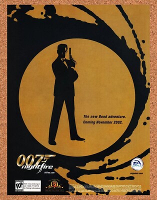 Original 2003 007 Nightfire PC Ad Authentic James Bond Video Game Promo