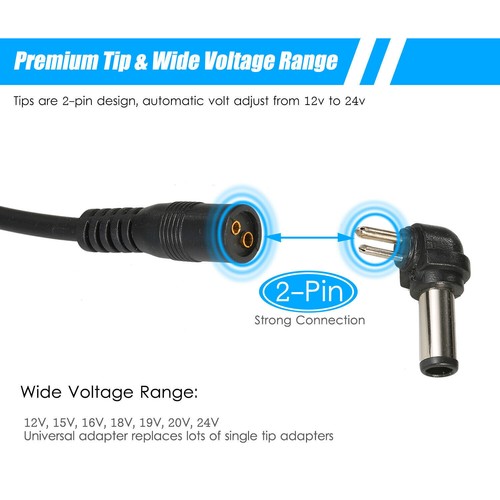 96W Universal Laptop Charger Adapter For Notebook 12-24V Adjustable Power Supply - Picture 3 of 12