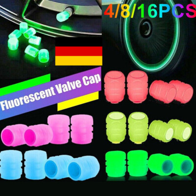 Adunsiaoto Leuchtende Ventilkappen 12er Set - Glow In Dark Für Auto & Motorrad