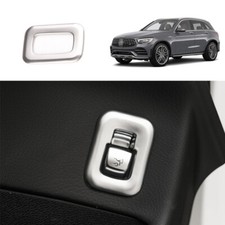 Cubierta de interruptor de puerta trasera plateada mate para Mercedes-Benz GLC 2016-21