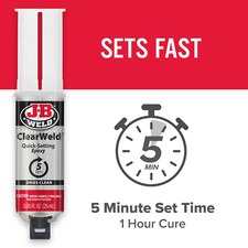 Clearweld 5 Minute Epoxy, Clear, Syringe, 2 Pack, 50112-2