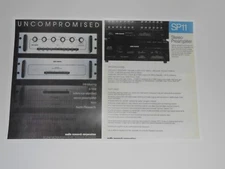 Audio Research SP-11 Audiophile Preamp Amp Ad 1995, 2 Pages Article, Specs
