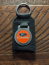 Vintage 70's Ford Genuine Leather Keychain Car Truck Logo Coin Holder