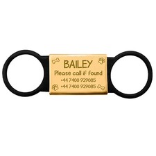 Personalised Dog Tag Engraved Name ID Tag Slide On Collar Tags for Pets Dog Cat