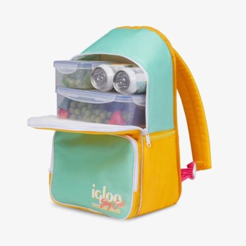Igloo Retro Cooler Backpack Large Insulated Colorful Vacation Beach Zip NEW