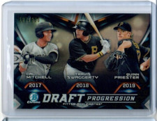 QUINN PRIESTER 2019 Bowman Chrome Draft PROGRESSION RC REFRACTOR PIRATES #/250
