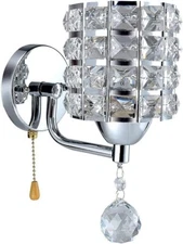 Modern Decorative Crystal Wall Sconces, Wall Lamp Light with E26 Socket 5W Bulb
