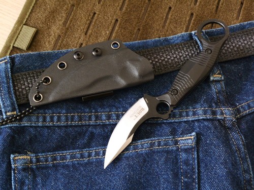 Horizontal Carry Fixed Blade Knife 19cm Overall Neck Knife Tactical 8CR13 Steel - Picture 2 of 9