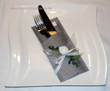 10 Bestecktaschen Hochzeit Taufe Kommunion Konfirmation Verlobung BT005