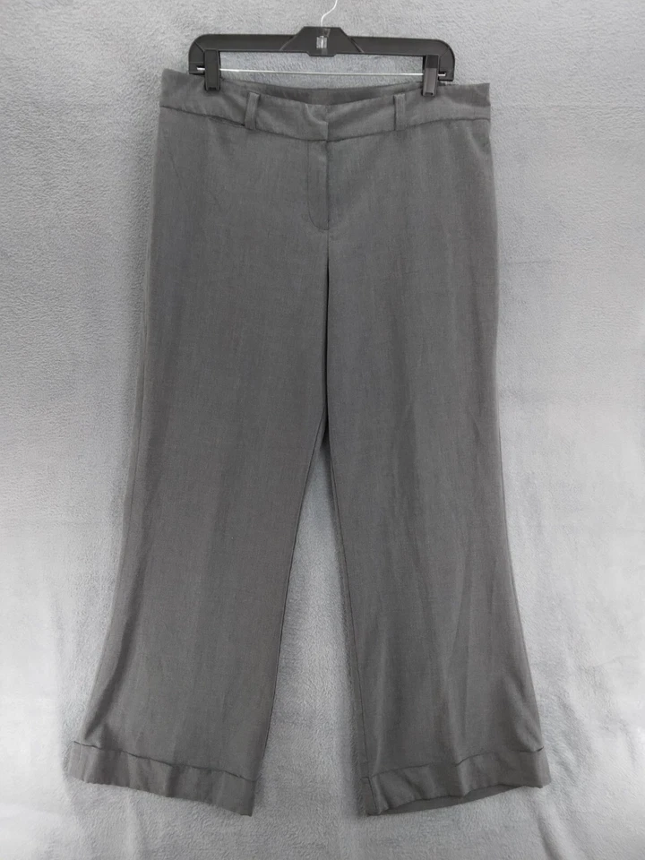 Maggie Barnes Dress Pants Women's Sz 16W Gray Straight Leg Cuffed Leg Comfort - Image 2 of 4