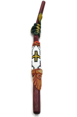 Unisex Ceremonial Tepi Decorated Beads Snake Design