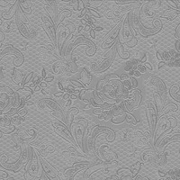 Servietten Lace Embossed Silver 33 X 33 Cm Ppd 007251