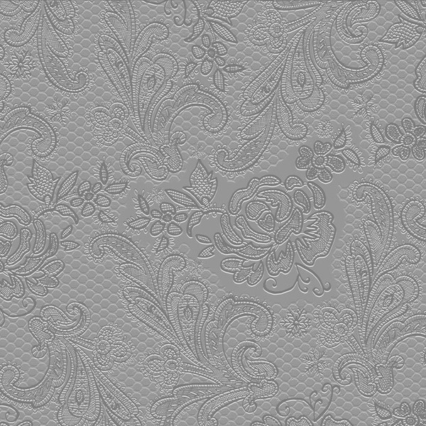 Servietten Lace Embossed Silver 33 X 33 Cm Ppd 007251-image