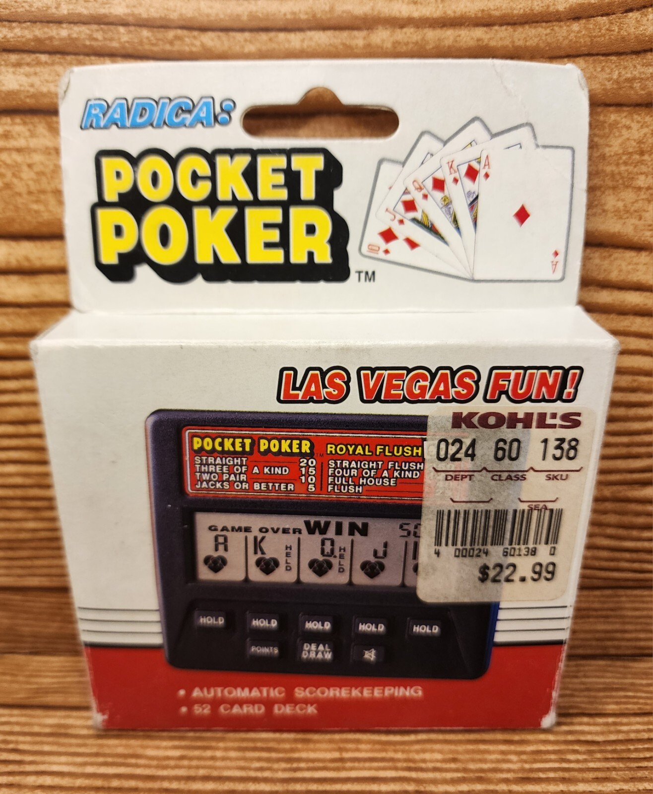 Vintage New In Box Radica Electronic Pocket Poker Game Model 1310 Hong Kong eBay