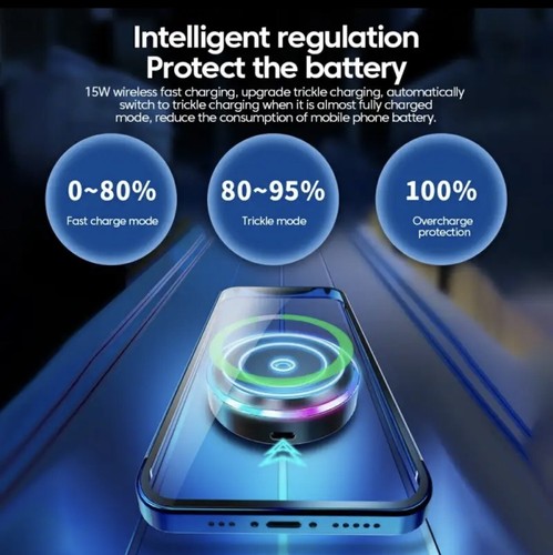 Essager RGB Magnetic Car Phone Holder Qi 15W Wireless Charger - Zdjęcie 4 z 7