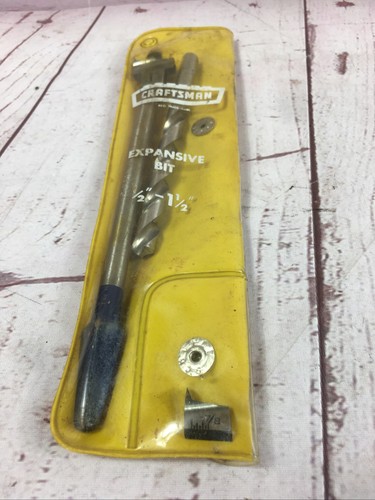 Vintage Craftsman No 41924 Expansive Wood Boring Bit & Vinyl Pouch 1/2" - 1 1/2” - Picture 2 of 12