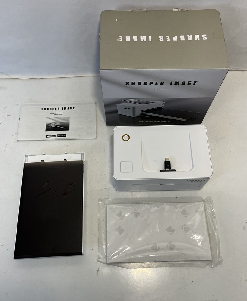 Sharper Image Smartphone Photo Printer 206589 Tested/ Works Needs Power Supply