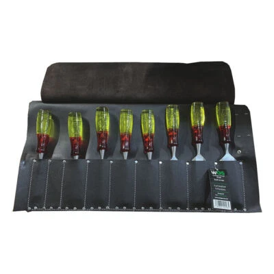 WORKGEARUK 9 POCKET LEATHER CHISEL ROLL - WG-PX59