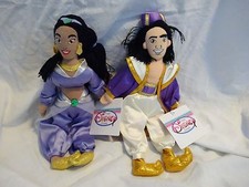 NEW W/TAGS SET OF 2 DISNEY"ALADDIN JASMINE" BEAN BAG PLUSH STORE EXCLUSIVE