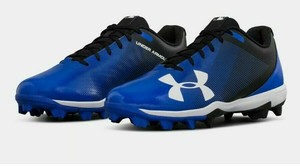 black and blue baseball cleats