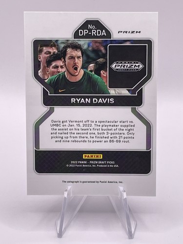 2022 Panini Draft Picks Ryan Davis Silver Auto No.DP-RDA - Picture 2 of 2