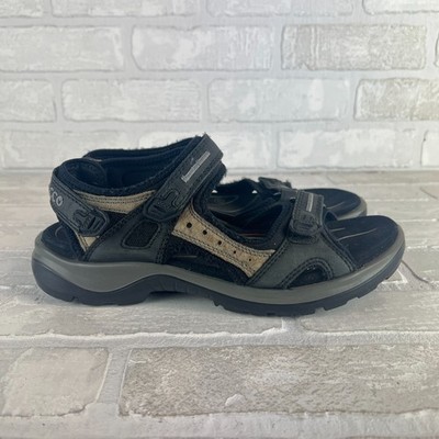 ECCO Yucatan Sandals Womens EU 40 US 9 9.5 Black Hiking Outdoor Comfort Gorpcore