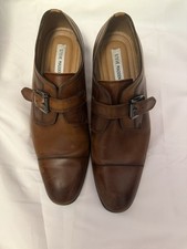 Steve Madden Men's Covet Monk-Strap Loafer Cognac Leather, Size 10