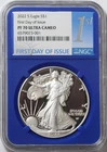 2022-S $1 1oz American Silver Eagle PROOF NGC PF70UC Ultra Cameo, FDOI Blue Core