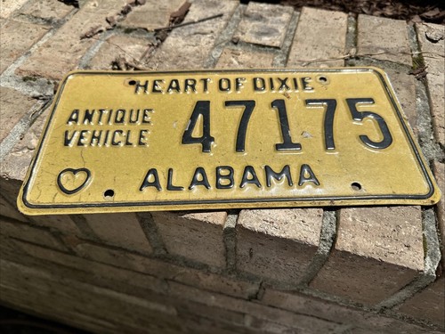 Alabama Antique Vehicle License Plate Tag