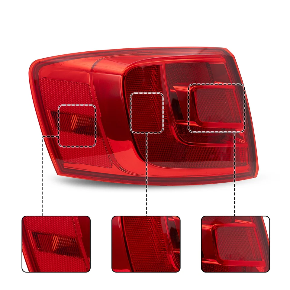 Tail Light For 2011-2014 Volkswagen Jetta Driver Left Outer Side Foto 2 de 4
