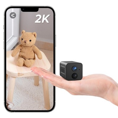 3MP Mini Kamera für Heimüberwachung - Langlebiger Akku & Bewegungserkennung