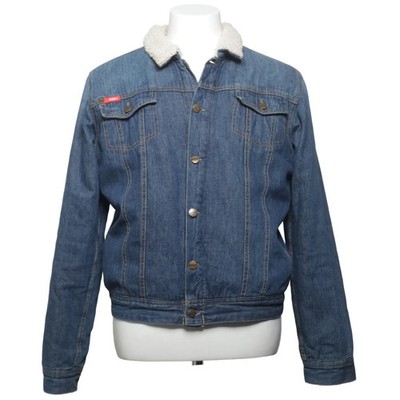 Lee Cooper, Gefütterte Jeansjacke, Herren, Größe: M, BM1012, Blau/Beige #5CD