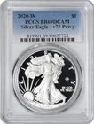 2020-W $1 American Silver Eagle End of World War II v75 Privy PR69DCAM PCGS