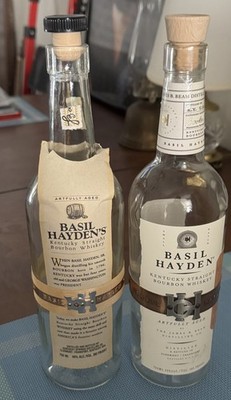 EMPTY BASIL HAYDEN'S KENTUCKY STRAIGHT BOURBON WHISKEY BOTTLE ~STYLE CHOICE