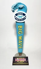 Kona Brewing Big Wave Golden Ale Hawaii Blue Beer Tap Handle 11.5” Tall Nice!!