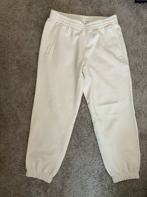 Adidas Contempo Heavyweight Fleece Sweatpants Wonder White Men s Large