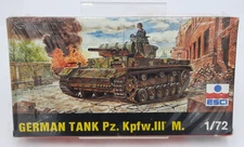 ESCI 8001 German Tank PZ.KPFW.III M.  1:72 UNUSED