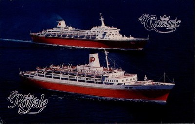 Star Ship Oceanic Star Ship Royale Premier Cruise Lines vintage postcard d936