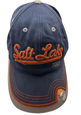 2002 U.S. Olympics Salt Lake City Collectible Hat, Navy Blue 100% Cotton