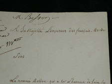 Brief Signiert Napoleon 1er - Veteran Ägypten & Italy Krankenwagen 23 Mars 1815