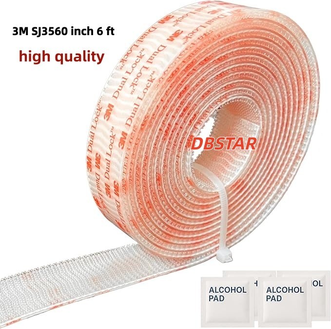 3M Dual Lock Reclosable Fastener SJ3560 250 Clear, 1 in x 6Ft