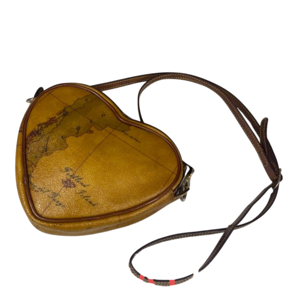 PRIMA CLASSE Heart Shaped Map Pattern Leather Wal… - image 1