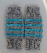 Stulpen Beinstulpen gestrickt Kinder Junge grau Beinwärmer Baby unisex gender