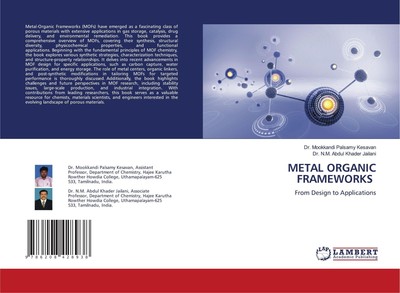 METAL ORGANIC FRAMEWORKS From Design to Applications Kesavan (u. a.) Taschenbuch