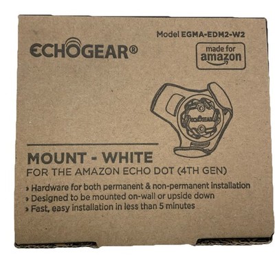 Echogear Wall Mount White For Amazon Echo Dot EGMA-EDM2-W2 New