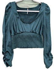 Free People Women s Green Long Sleeve Scoop N...