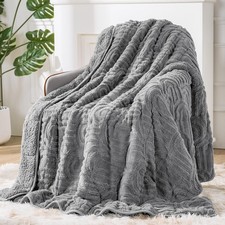 Sherpa Fleece Adult Weighted Blanket Great for Sleep, 15 lbs Dual Sided Soft ...