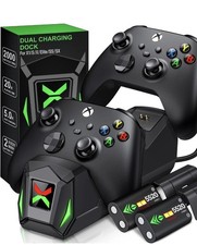 2x5520 mWh Rechargeable Battery Pack Charger Station Kit for Xbox One Series X S